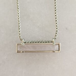 Elegant Silver Bar Necklace